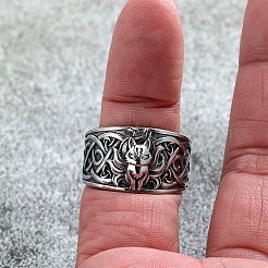 Retro-Fingerringe aus Edelstahl 304 für Herren&nbsp;WGC3F58-01