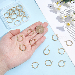 12 paire de boucles d'oreilles créoles en acier inoxydable 304&nbsp;EJEW-BBC0002-38B
