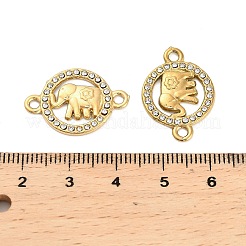 Подвески-коннекторы из нержавеющей стали 304 с кристаллами и стразами&nbsp;STAS-U047-19G