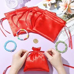 Pochettes à cordon en satin avec fleurs&nbsp;ST-CJ0048-001A