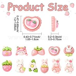 20 шт. симпатичных кабошонов из непрозрачной смолы с эффектом декодирования&nbsp;RESI-YW0005-48