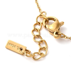 Браслеты-цепочки из нержавеющей стали 304 с лунным лицом для женщин BJEW-K237-08G