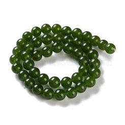 Окрашенный натуральный белый нефрит имитация китайского нефрита/тайваньского нефрита круглые бусины нити GSR063-8MM