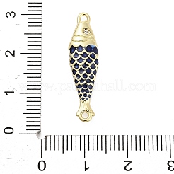 Подвески-рыбки из латуни с эмалью KK-H527-11G-02