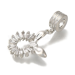 Стеллажное покрытие латунь проложить прозрачный кубический цирконий европейские подвески с подвесками KK-H485-21G