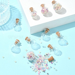 12 шт. 3 стиля стеклянных бутылок AJEW-FS0001-20