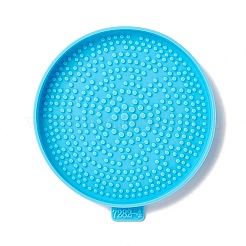 Плоская круглая чашка с узором в горошек силиконовые Молды&nbsp;DIY-M039-04