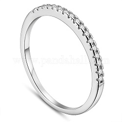 Shegrace 925 anello in argento sterling placcato rodio, con il grado aaa zirconi, platino, formato 8, 18.4mm