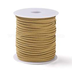45M Faux Suede Cord, Faux Suede Lace, Dark Goldenrod, 2~2.5x1.5~2mm, about 50 Yards(45m)/Roll