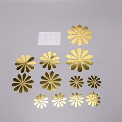 Наклейки на стену из пвх, с наклейками на клей, для украшения дома, золотые, 6~12x0.2 mm и 101x72 mm