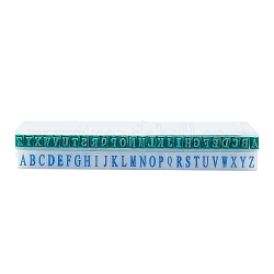 Juego de sellos de combinación de dígitos de letras a ~ z desmontables de plástico, Rectángulo, blanco, 38x13x9mm