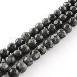 Chapelets de perles rondes en labradorite naturelle, 6mm, Trou: 1mm, Environ 62 pcs/chapelet, 15.7 pouce