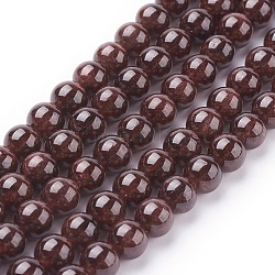 Fili di perline gemstone, granato naturale, tondo, rosso scuro, 6mm, Foro: 0.5 mm, circa 32pcs/filo, 8.5 pollice