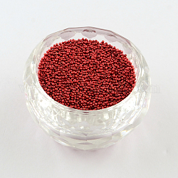 Farbe überzog DIY 3d Nagelkunstdekoration Miniglasperlen, Kaviar winzigen Nagel-Perlen, Schamottestein, 0.6~0.8 mm, ca. 450 g / Beutel