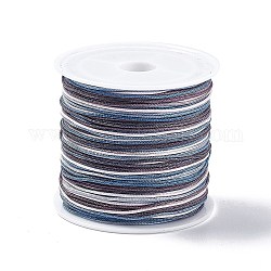 Cordon de nouage chinois en nylon teint par segment de 50 m, pour le bricolage fabrication de bijoux, grises , 0.8mm, environ 54.68 yards (50 m)/rouleau