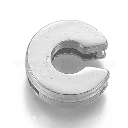 Charms silde in lega, lettera c, 12.5x12x4mm, Foro: 1.5x7.5 mm