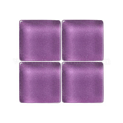 Glass Cabochons, Mosaic Tiles, for Home Decoration or DIY Crafts, Square, Purple, 10x10x3.5mm, about 1200pcs/1000g