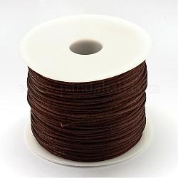 Нейлоновая нить, гремучий атласный шнур, кокосового коричневый, 1.5 мм, около 49.21 ярда (45 м) / рулон