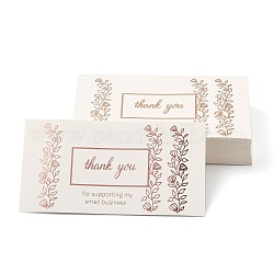 Thank You for Supporting My Small Business Card, for Decorations, Rectangle, Word, 90x50x0.4mm, 50pcs/bag