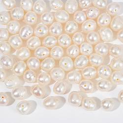 Nbeads 1 rang de perles de culture d'eau douce naturelles, riz, couleur de coquillage, 5~6.5x5.5~6x4.5~5mm, Trou: 0.5mm, Environ 69 pcs/chapelet, 14.25 pouce (36.2 cm)