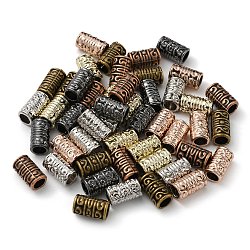 Superfindings 48pcs 6 styles de perles en alliage, colonne, couleur mixte, 13.5x8mm, Trou: 5mm