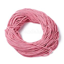 Cordoncini di filo di cotone, 3-ply, per fare gioielli, roso, 5~5.8mm, 109.4 iarda (100 m)/pacchetto