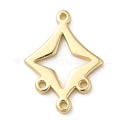 Brass Chandelier Component Links, Connector, Golden, Star, 16x12x1mm, Hole: 1mm