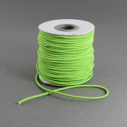 Runde elastische Schnur, mit Nylon außen und innen Gummi, Rasen grün, 0.8 mm, ca. 109.36 Yard (100m)/Rolle