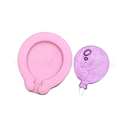 Food Grade Hydrogen Balloon Silicone Molds, Fondant Molds, Baking Molds, Chocolate, Candy, Biscuits, UV Resin & Epoxy Resin Jewelry Making, Hot Pink, 45x40x7mm, Inner Size: 38x27mm