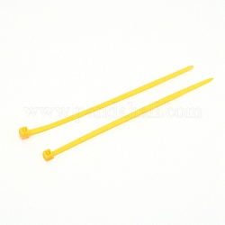 Пластиковые кабельные стяжки, завязки, молнии, желтые, 100x4.5x3.5 мм, 100 шт / пакет