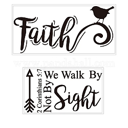 SUPERDANT Walk by Faith Wall Sticker Inspirational Quotes and Sayings Wall Sticker with Book Removable Vinyl Room Decor Wall Art DIY Art PVC Wall Decal for Home Decor