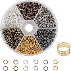 Железные сплит кольца, разноцветные, 4x0.7 мм, около 3.3 мм внутренним диаметром, Около 1700 шт / коробка