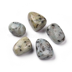 5 pz perline di diaspro di sesamo naturale/kiwi diaspro, pietra burrattata, gemme di riempimento del vaso, Senza Buco / undrilled, pepite, 20~35x13~23x8~22mm