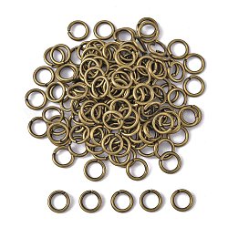 Anneaux de jonction rondes ouverts en laiton pour bricolage de bijoux, bronze antique, 18 jauge, 7x1mm, diamètre intérieur: 5 mm, environ 80 pcs/10 g