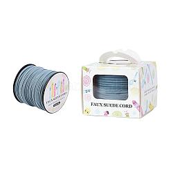Faux Suede Cord, Faux Suede Lace, Paper Box Packing, Light Steel Blue, 3.0x1.4mm, about 98.43yards/roll(90m/roll)