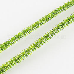 Christmas Tinsel Decoration DIY Chenille Stem Metallic Tinsel Garland Craft Wire, Light Green, 290x7mm