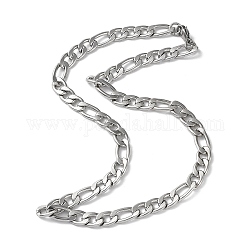 201 collares de cadenas Figaro de acero inoxidable para hombres y mujeres., color acero inoxidable, 21.65 pulgada (55 cm)