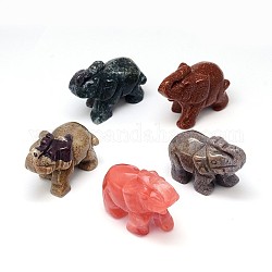 Gemstone 3D Elephant Home Display Decorations, Gemstone, 35~40x50~60x30mm