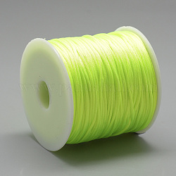 ナイロン糸  ラットテールサテンコード  緑黄  1mm程度  約76.55ヤード（70m）/ロール