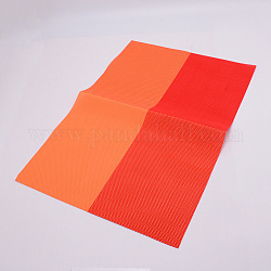 Estera de la taza del pvc, tapete de mesa, Rectángulo, rojo naranja, 450x300x1mm