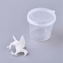 DIY Crystal Epoxy Resin Material Filling, For Display Decoration, Pegasus, White, 26x32x30mm