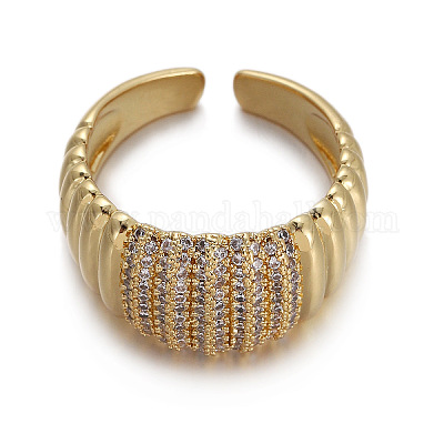 Кольца-манжеты из латуни mirco pave с прозрачным кубическим цирконием FS-WGB3A7F-05-1