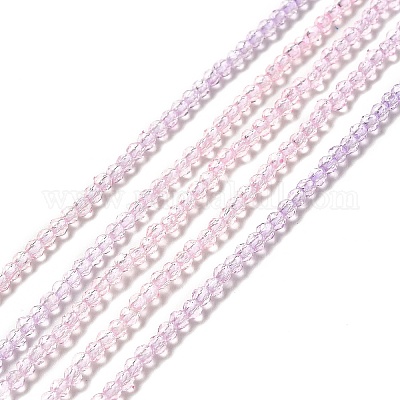 Прозрачный градиент цвета стеклянные бусины пряди GLAA-H021-01A-08-1