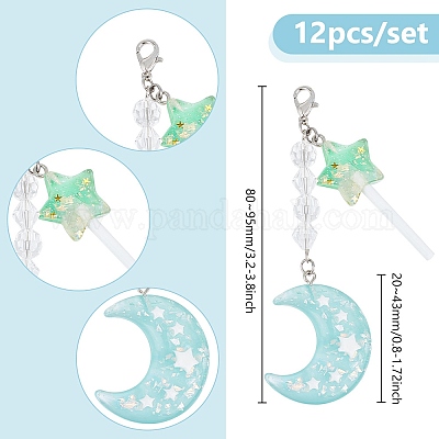 Украшение мобильного кулона из смолы и пластика HJEW-AB00621-1