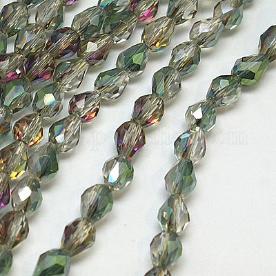 Гальванические стеклянные бусины EGLA-E010-8x12mm-H04-1