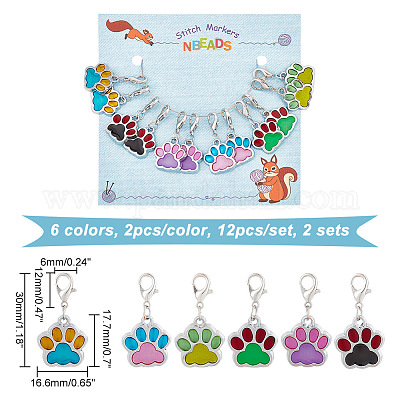 Кулон с принтом собачьей лапы маркеры петель HJEW-AB00347-1