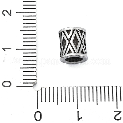 Европейские бусины из нержавеющей стали 304 STAS-H219-01AS-1