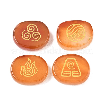 4 шт. 4 стиля натуральных украшений из сердолика G-F786-02B-02-1