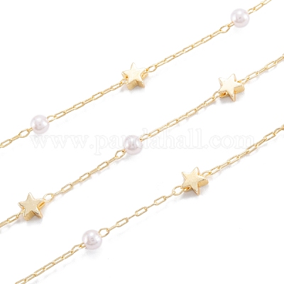 Латунные бисерные цепочки ручной работы CHC-M021-09LG-1