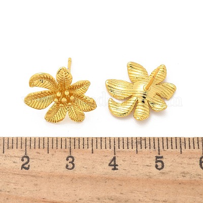 Латунь серьги EJEW-Q015-06G-1